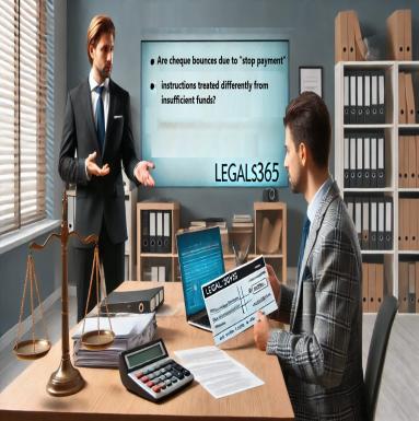 Are cheque bounces due to "stop payment" instructions treated differently from insufficient funds?