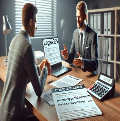 Can partial payments be accepted as a settlement in cheque bounce cases?