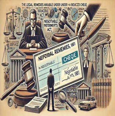 What are the legal remedies available under the Negotiable Instruments Act, 1881 for a bounced cheque?