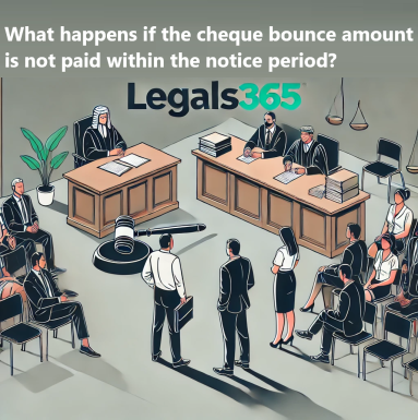 What happens if the cheque bounce amount is not paid within the notice period?