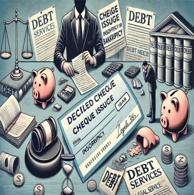 What happens if the cheque issuer declares insolvency or bankruptcy?