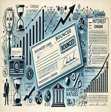 What interest can be claimed on the bounced cheque amount?