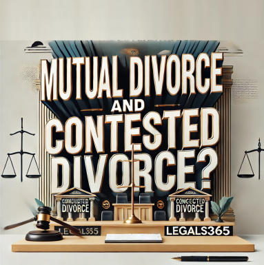 What is the difference between mutual divorce and contested divorce?