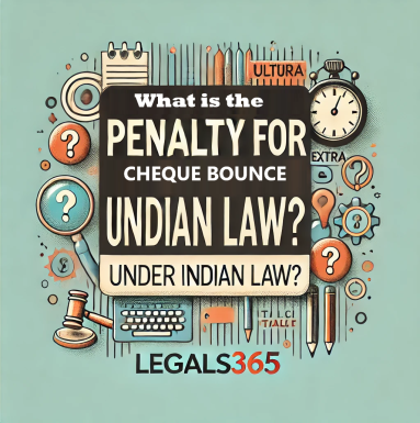 What is the penalty for cheque bounce under Indian law?