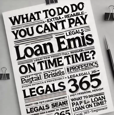 What to Do if You Can’t Pay Loan EMIs on Time?