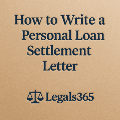 How to write a letter to bank for personal loan settlement?