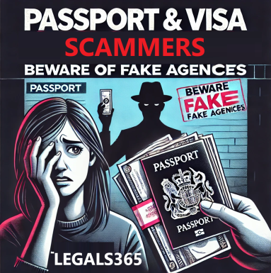 Passport & Visa Scams – Fake agencies offer quick visas or fake documents for a fee.