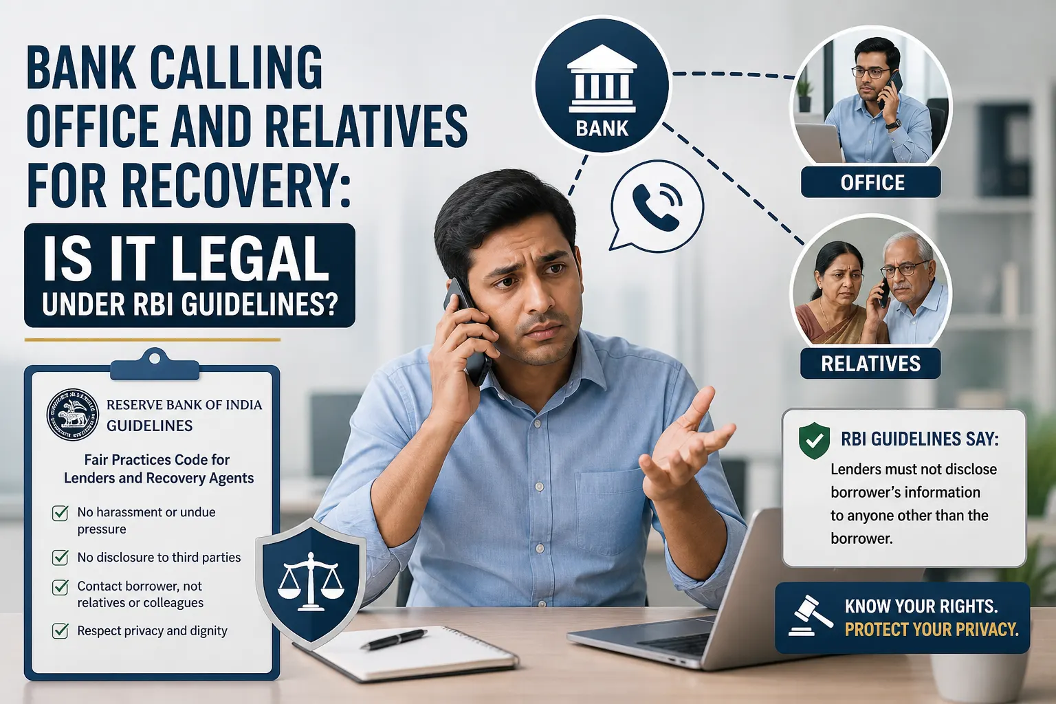 Bank Calling Office and Relatives for Recovery - Is It Legal Under RBI Guidelines?