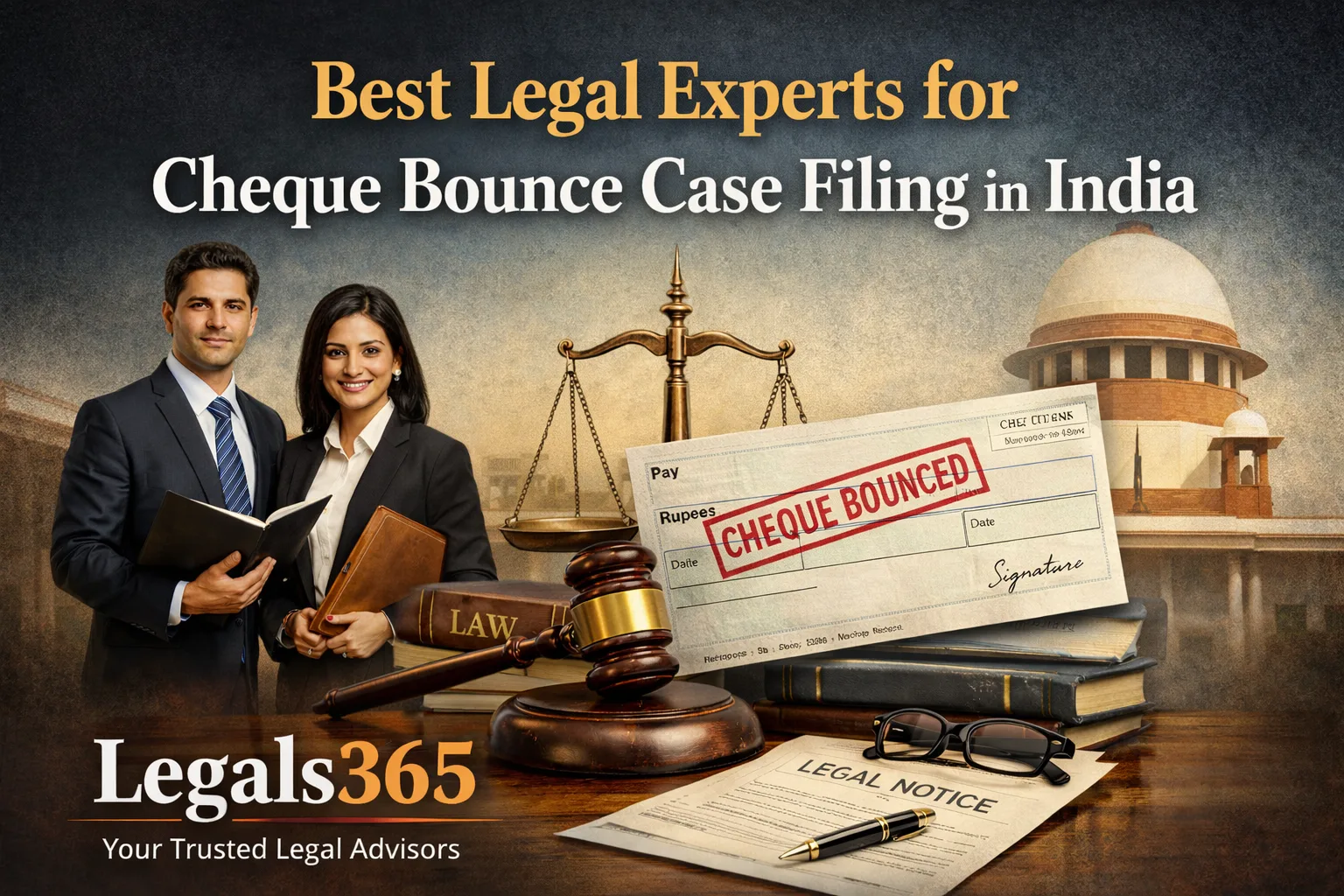 Best legal experts for cheque bounce case filing in India