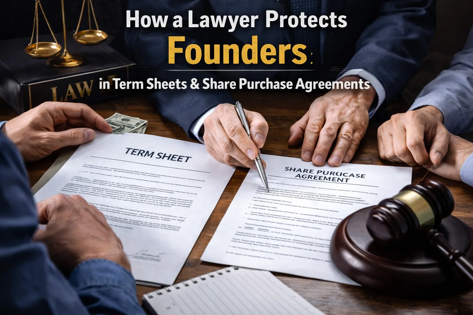 How a Lawyer Protects Founders in Terms Sheets & Share Purchase Agreements