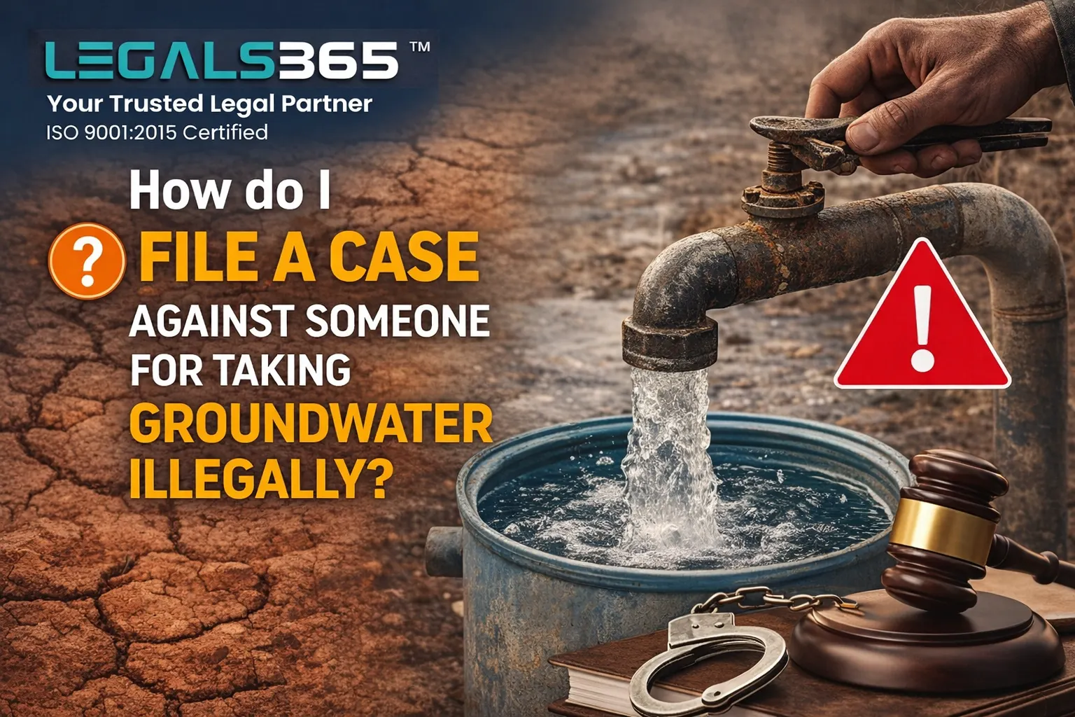 How do I file a case against someone for taking groundwater illegally?