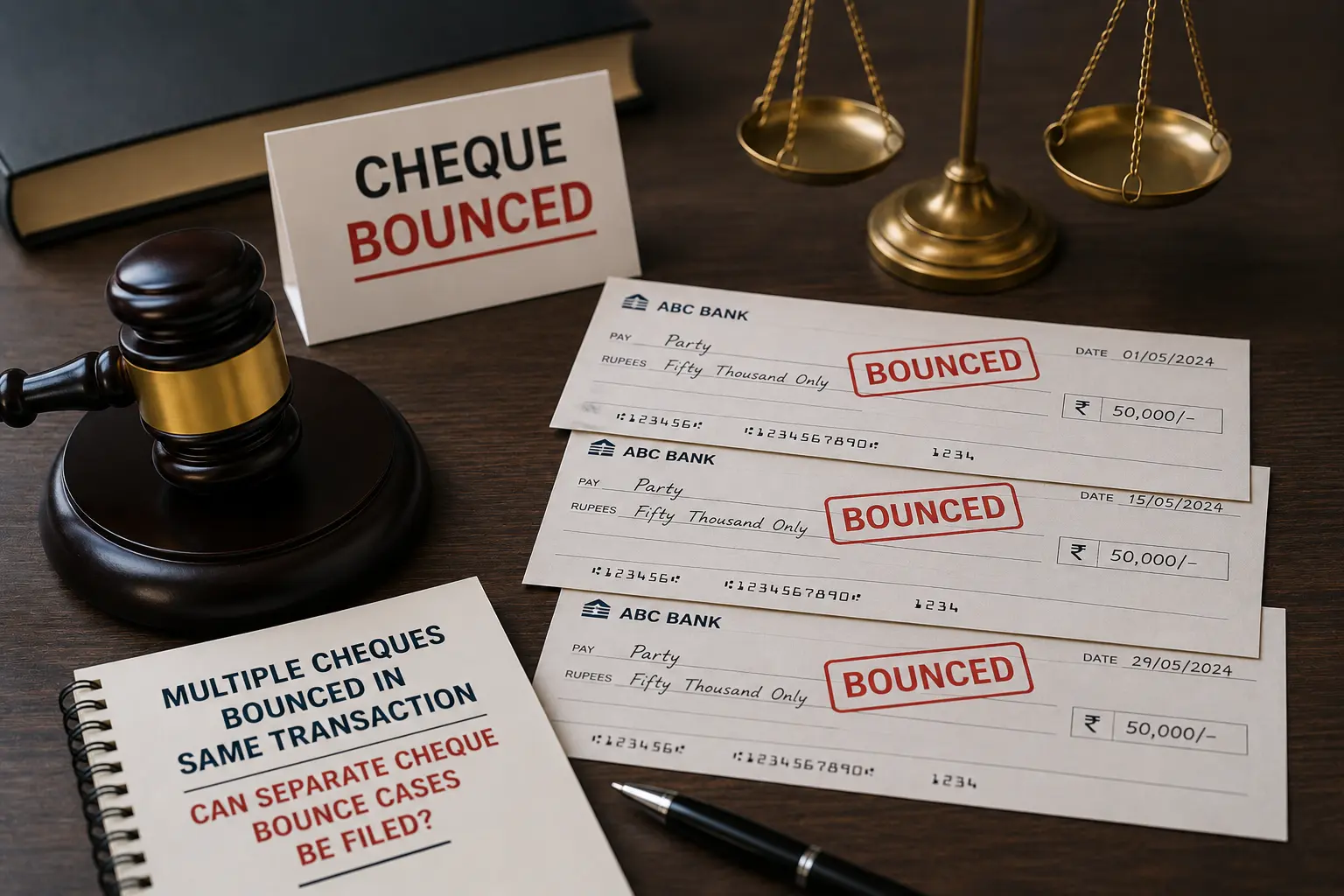 Multiple Cheques Bounced in Same Transaction