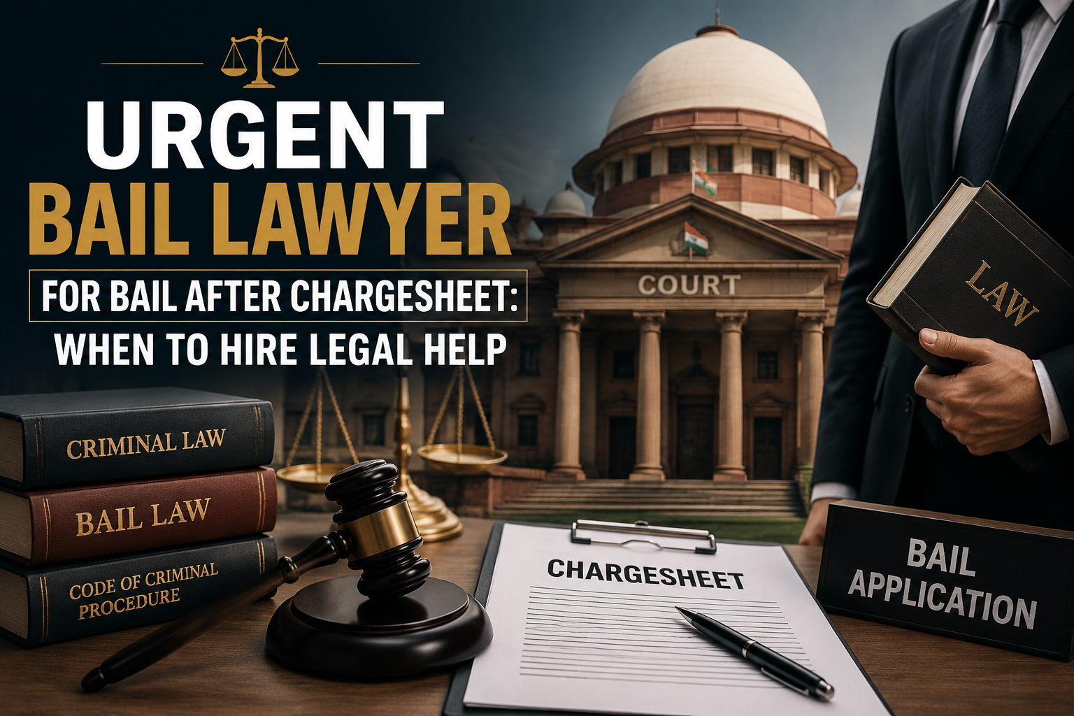 Urgent bail lawyer for bail after chargesheet: When to Hire Legal Help