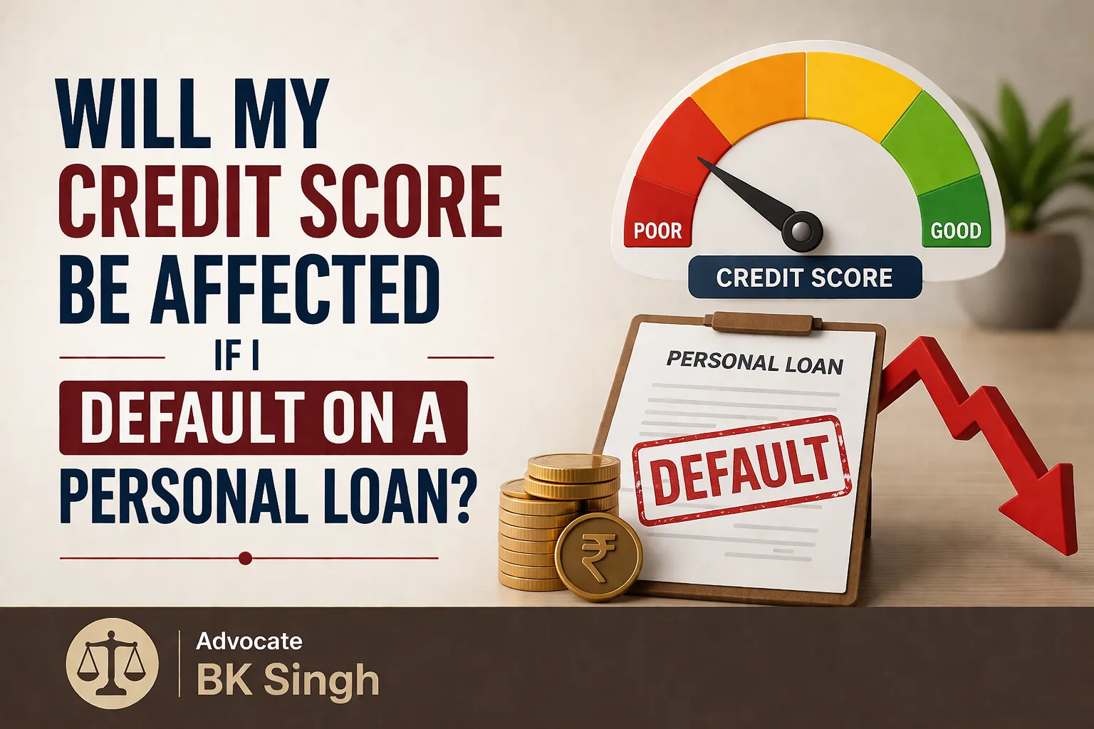 Will my credit score be affected if I default on a personal loan?